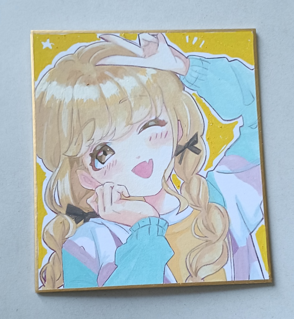 藤田ことね　イラスト色紙