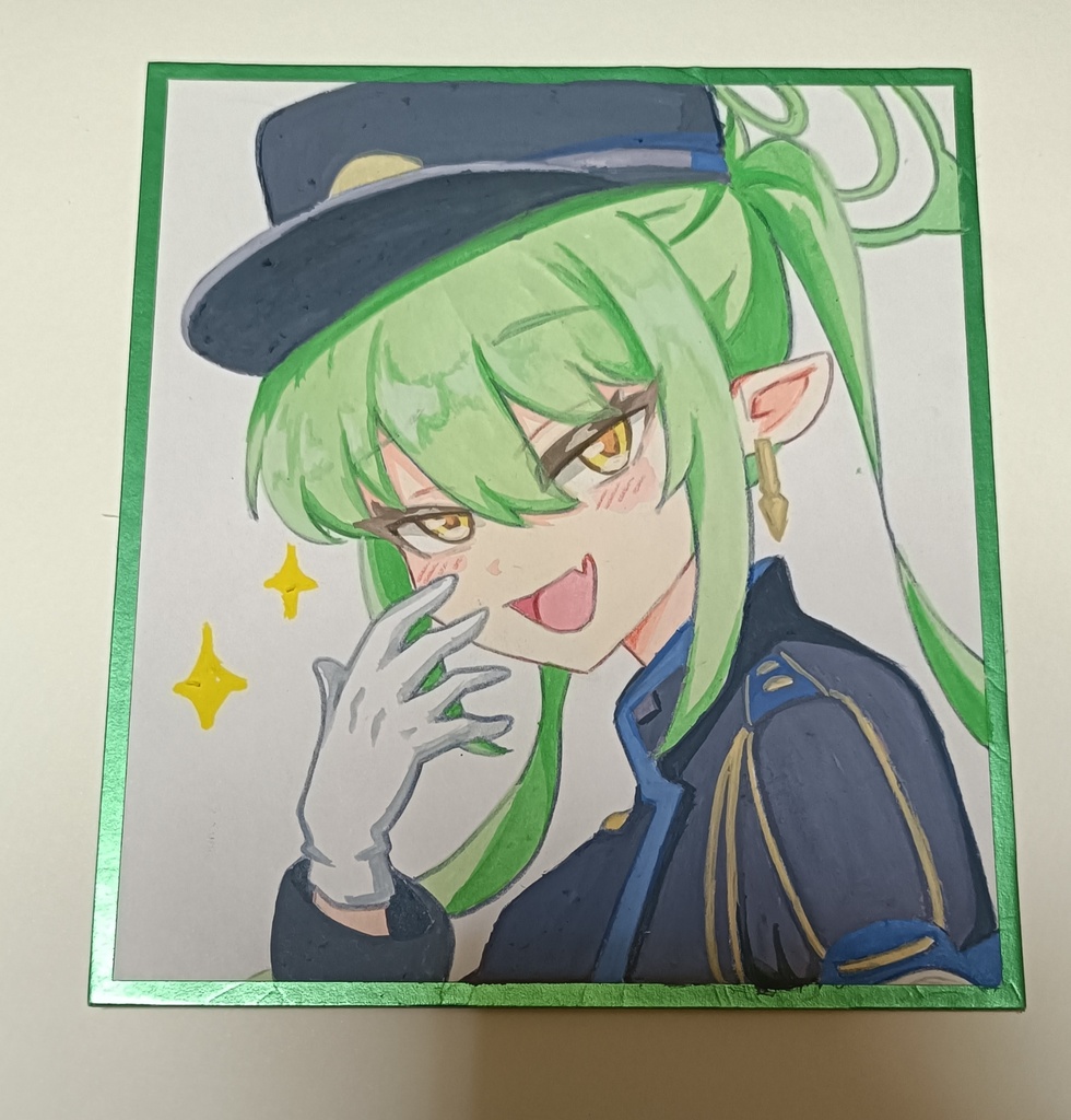 ブルアカ　橘ノゾミ　イラスト色紙