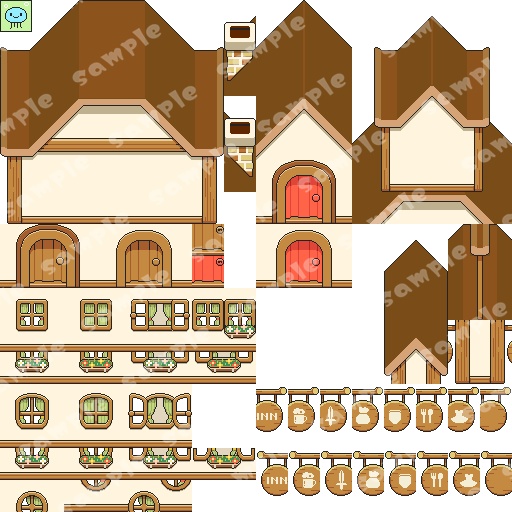 へんてこマップチップ『はじまりの村』(VXAce)