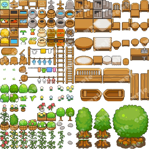 へんてこマップチップ『はじまりの村』(VXAce)