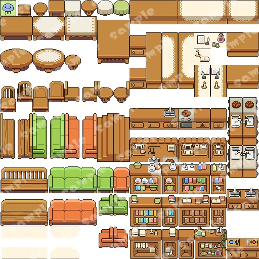 へんてこマップチップ『はじまりの村』(VXAce)