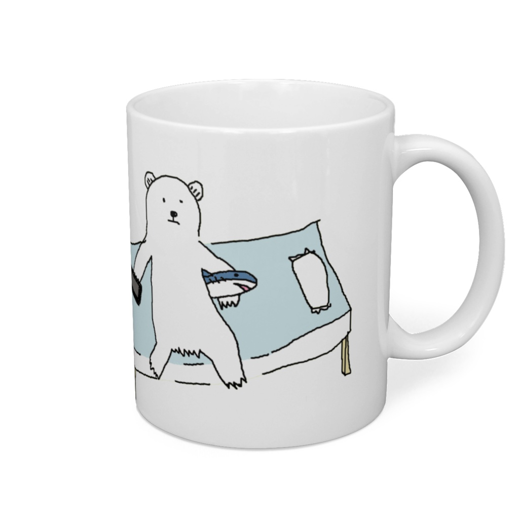 くま画伯だらだらマグカップ