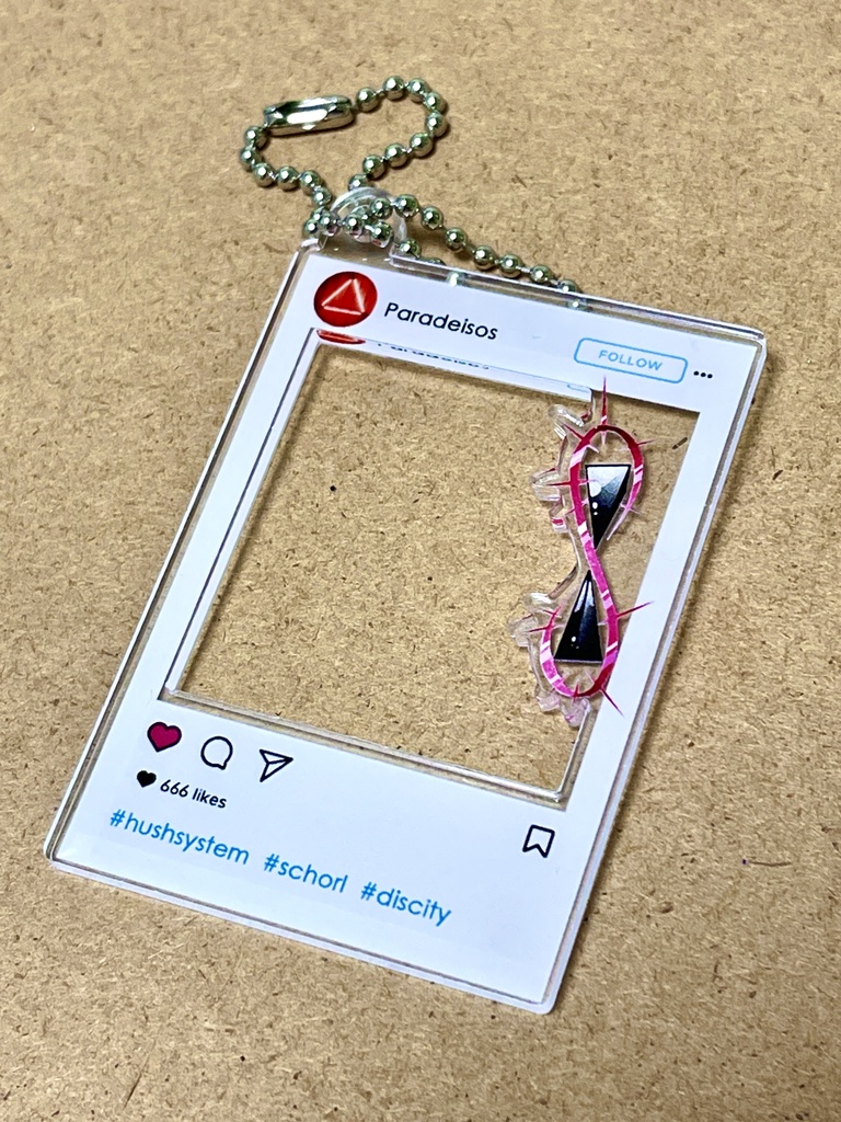 黒石英SNS風アクリルキーホルダー