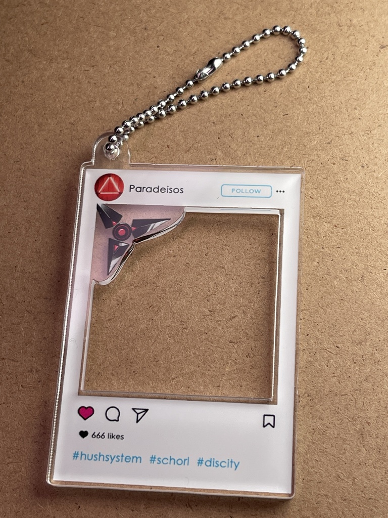 黒石英SNS風アクリルキーホルダー