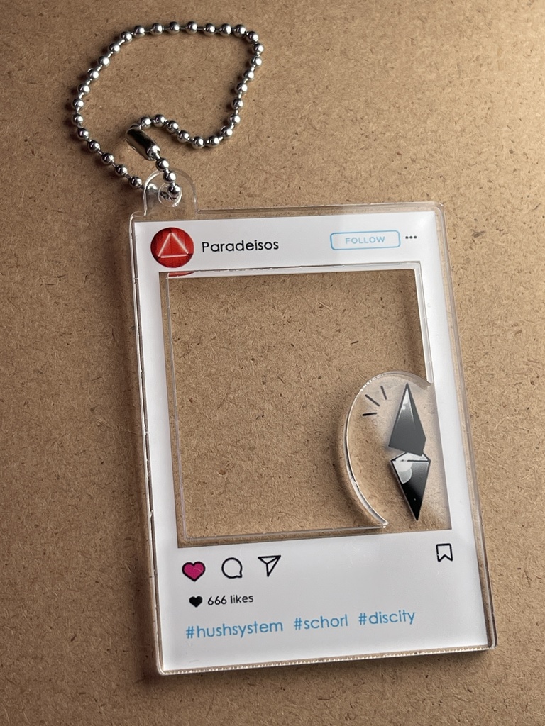 黒石英SNS風アクリルキーホルダー