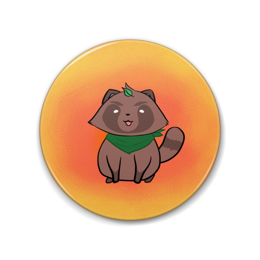 綿貫たぬきの缶バッジ(大)