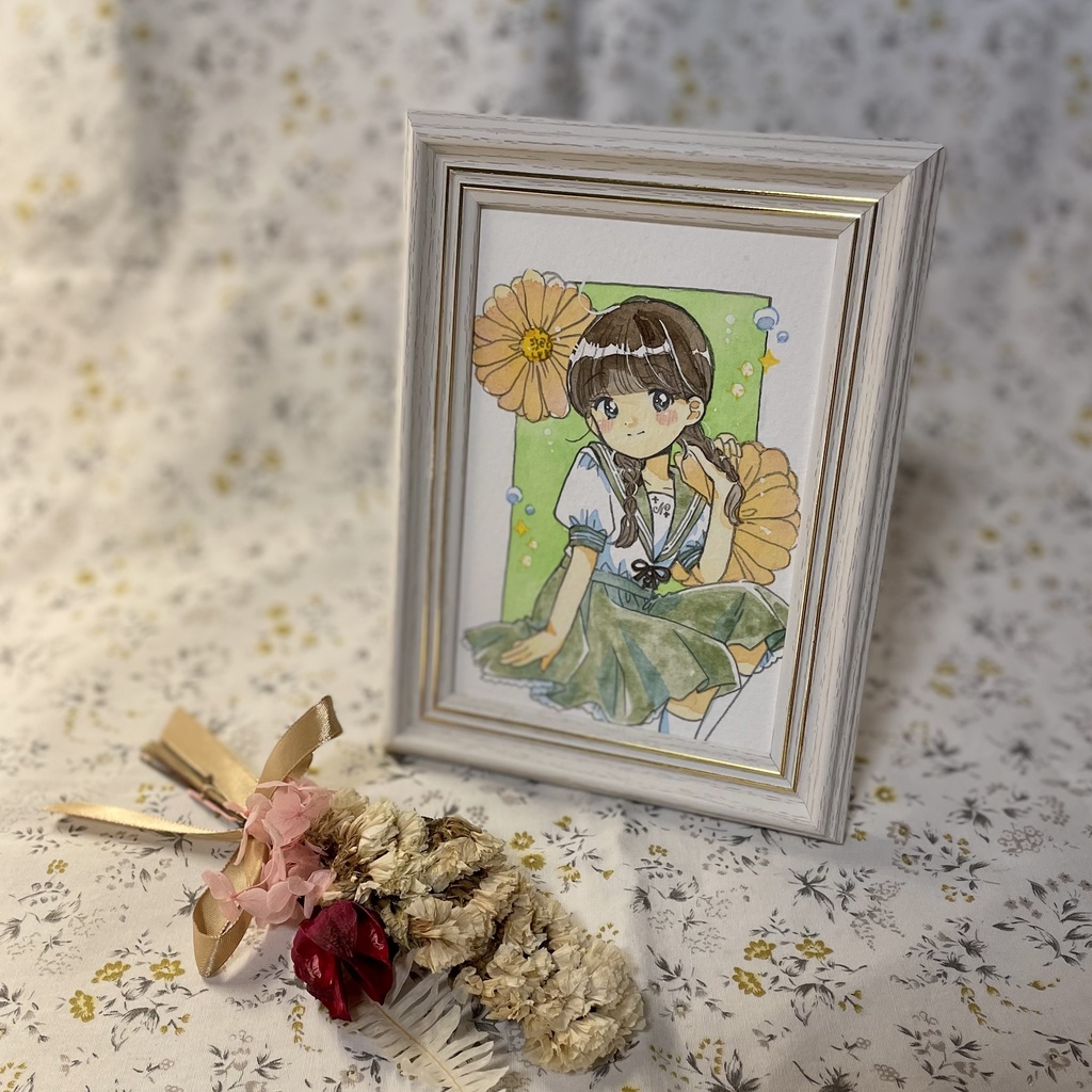 【原画】緑セーラーちゃん🌻ガーベラ