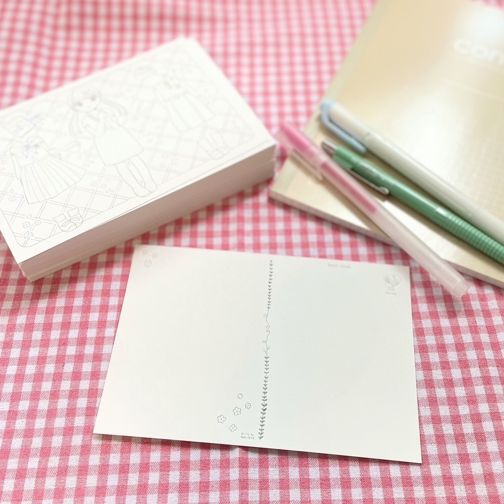 【New!】学生ちゃんのぬりえ絵はがき