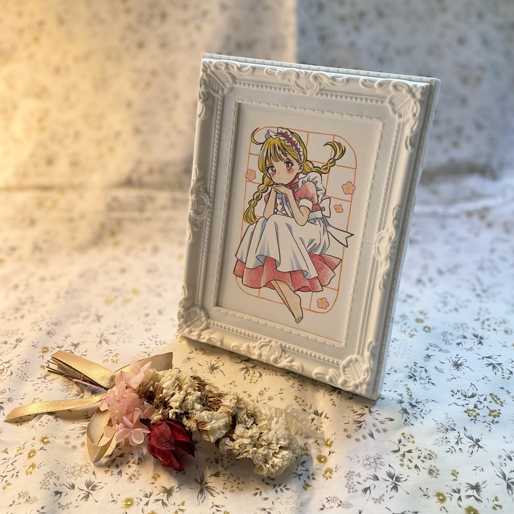 【原画】みつあみちゃん🌸赤