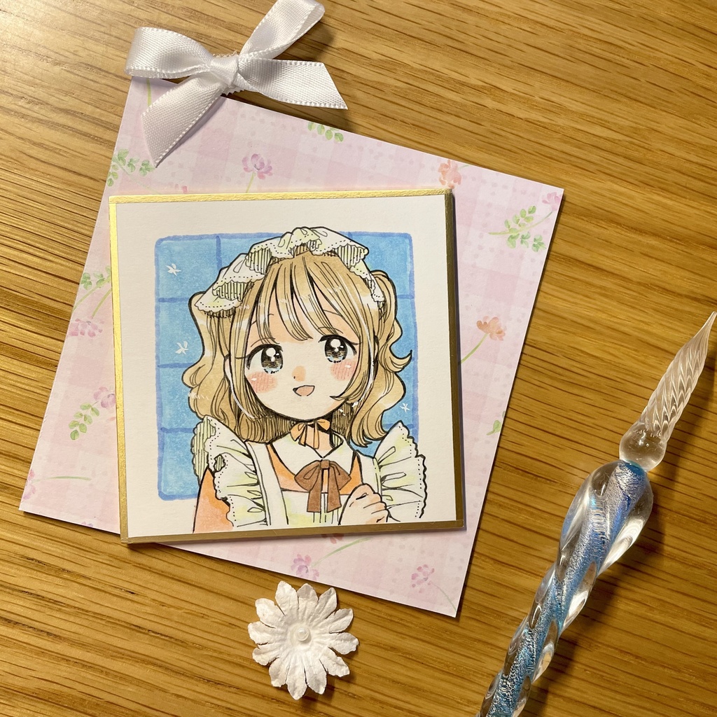 【原画】メイドさん豆色紙💧みずいろ