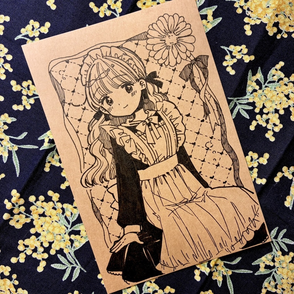 【ドローイング】ふわふわメイドさん