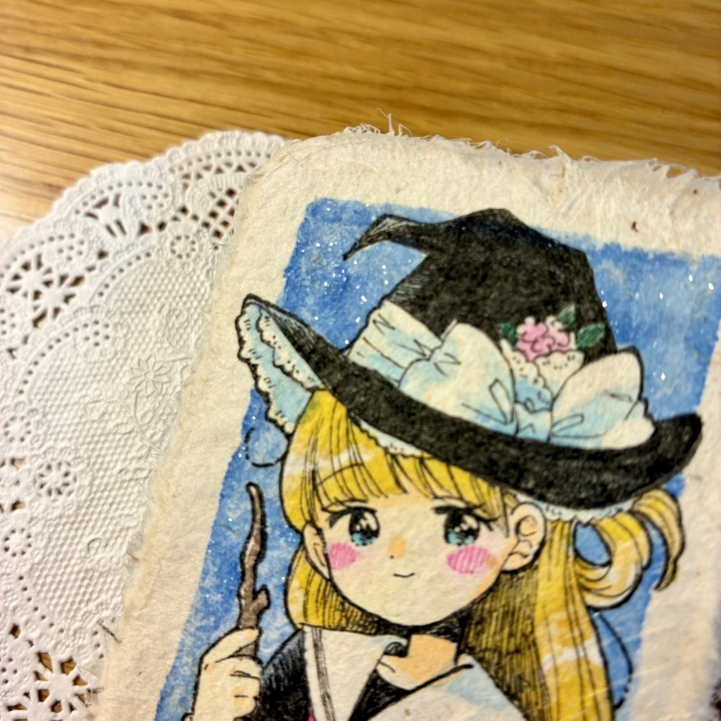 【原画、寄付つき】魔法女学園にて こっち向きのエレナ