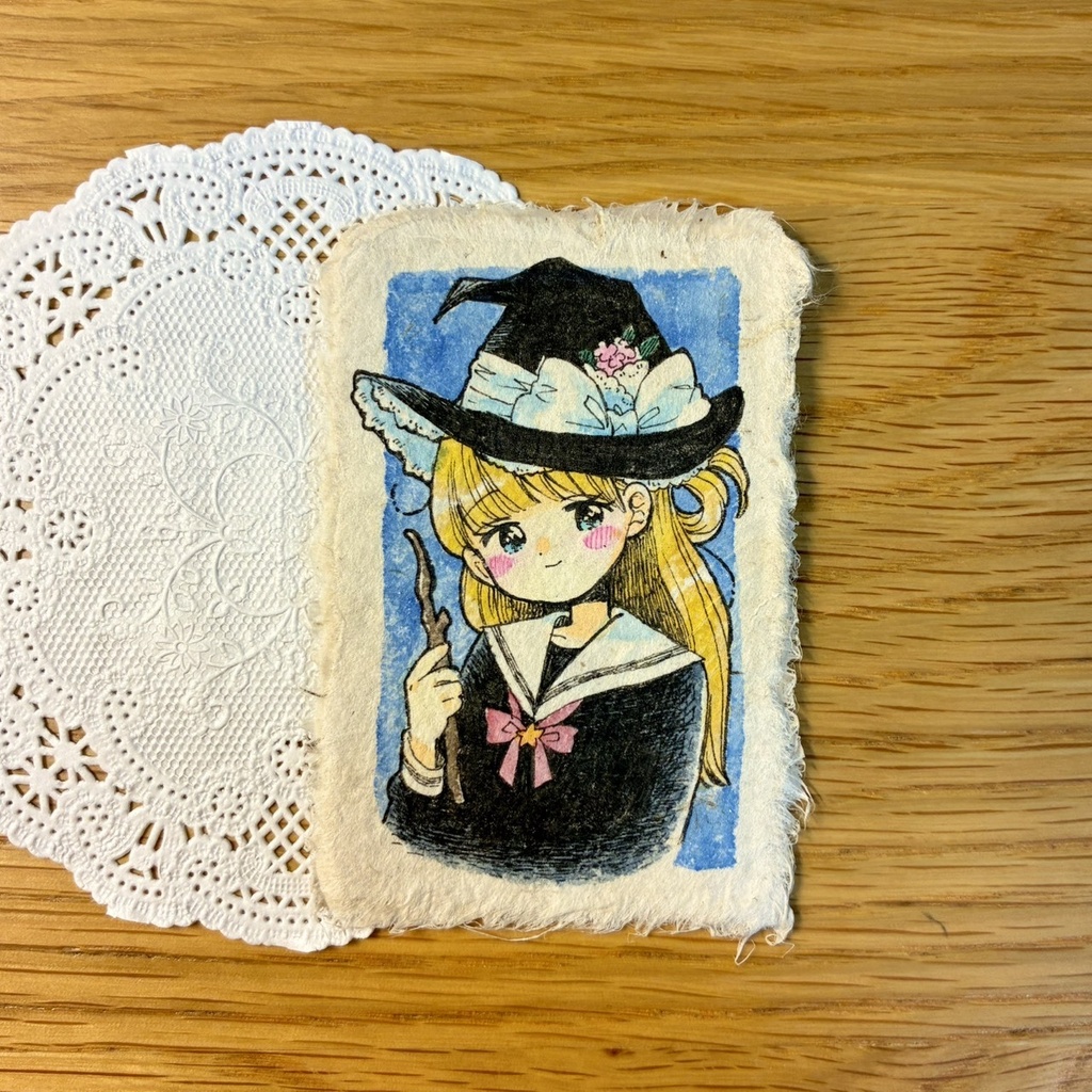 【原画、寄付つき】魔法女学園にて こっち向きのエレナ