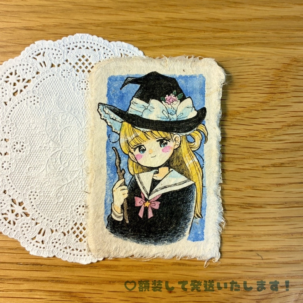 【原画、寄付つき】魔法女学園にて こっち向きのエレナ