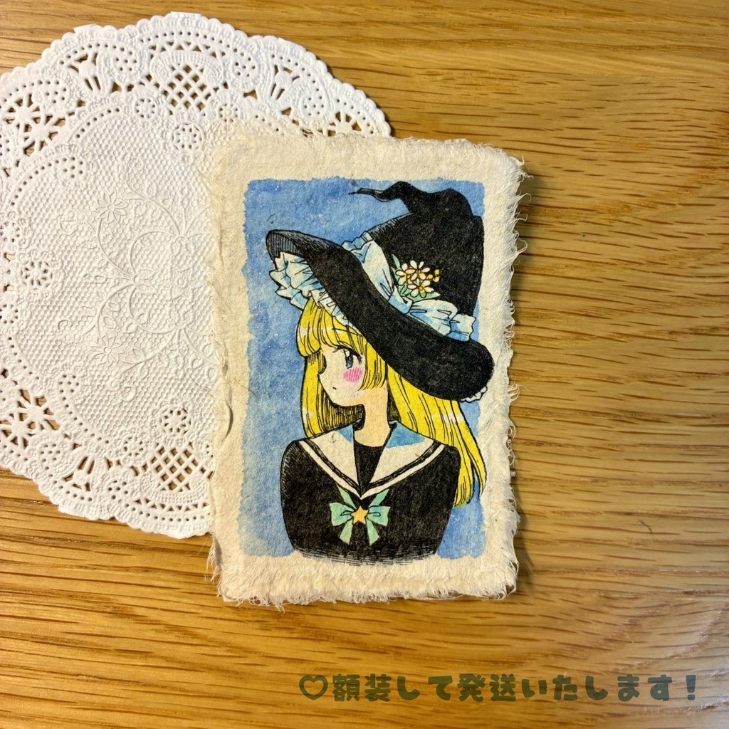 【原画、寄付つき】魔法女学園にて① 横向きのアスカ