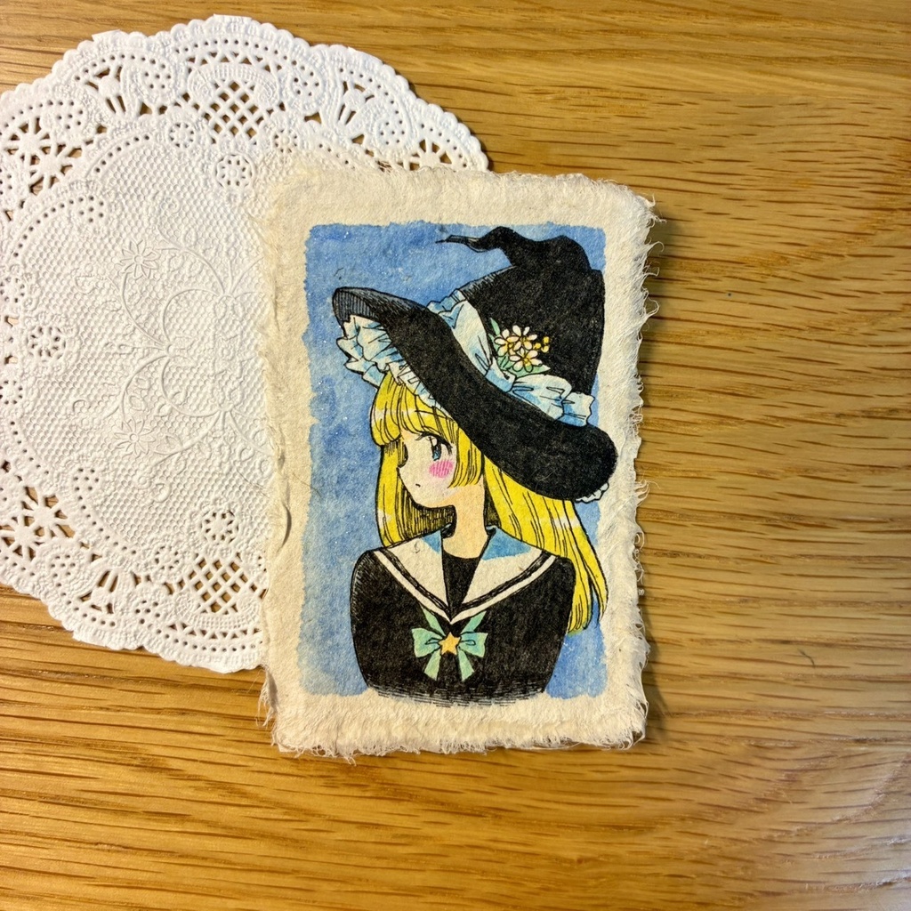 【原画、寄付つき】魔法女学園にて① 横向きのアスカ