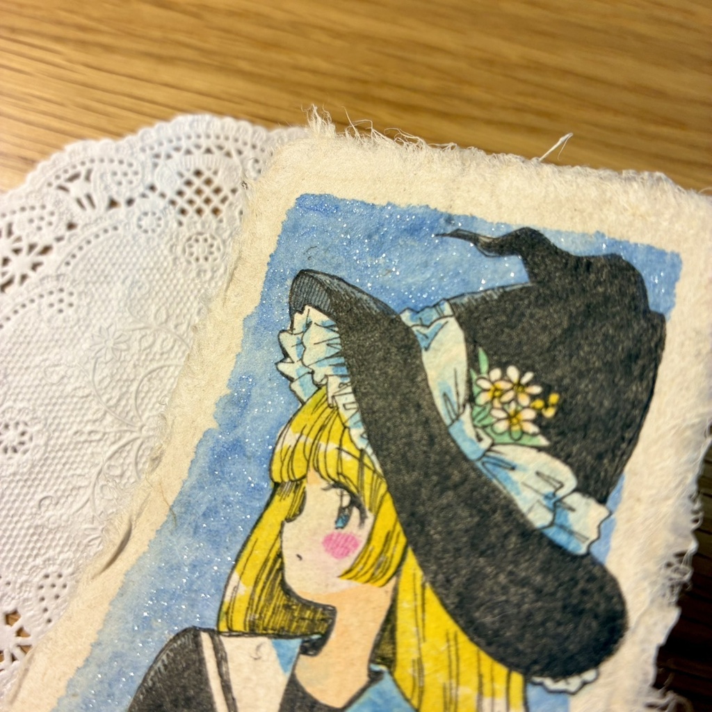 【原画、寄付つき】魔法女学園にて① 横向きのアスカ