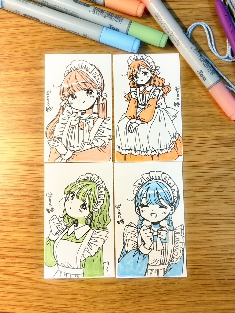 【原画】メイドさんカード(1点ずつ)