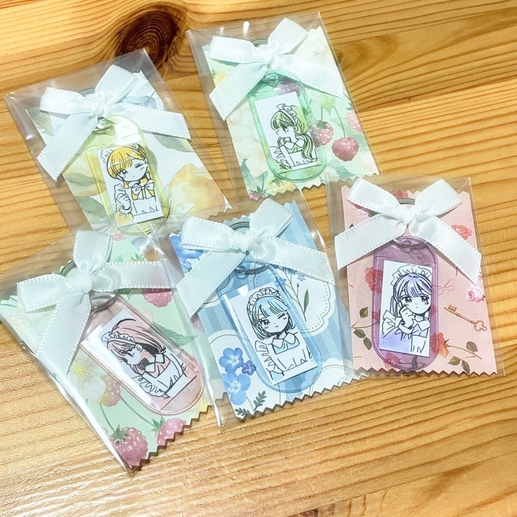 【原画】メイドさん名札キーホルダー（1点ずつ）