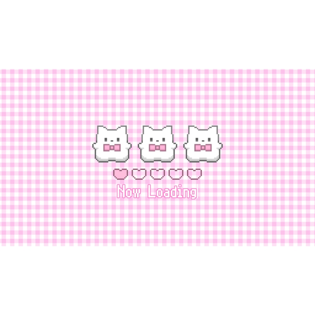 【待機画面】ねこぽよんドット絵の待機画面