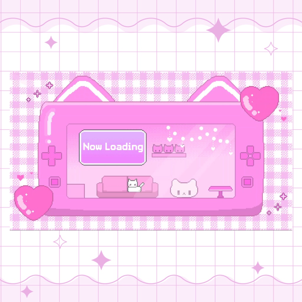 【待機画面】ねこちゃんゲーム機待機画面　OP画面