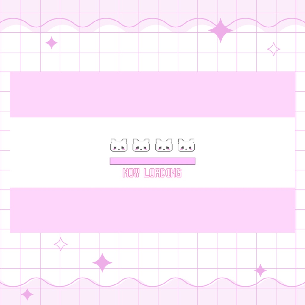 【待機画面】ねこのシンプルなドット絵待機画面　OP画面