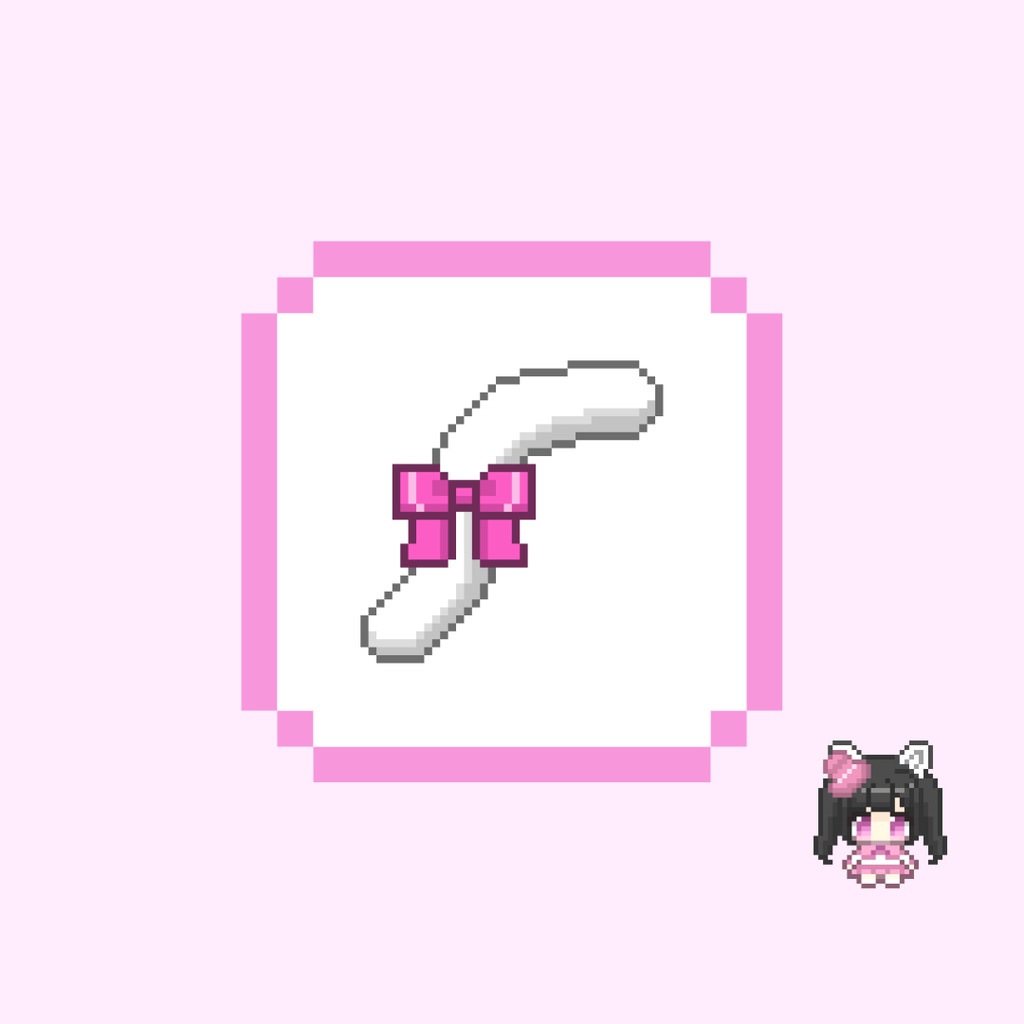 Twitch・YouTube対応 ねこのしっぽのドット絵サブスクバッジ メンバーシップバッジ