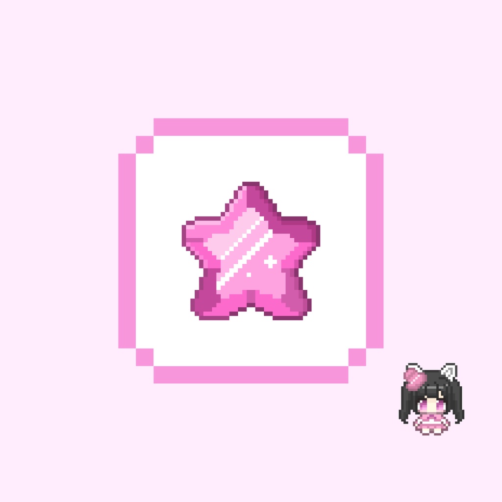 Twitch・YouTube対応 カラフルな星のドット絵サブスクバッジ メンバーシップバッジ