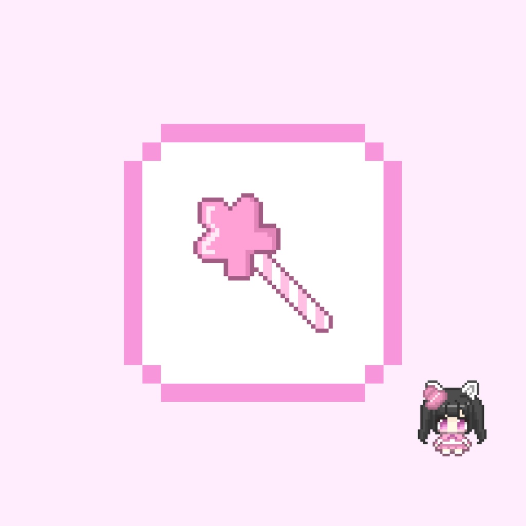 Twitch・YouTube対応 星のステッキのドット絵サブスクバッジ メンバーシップバッジ