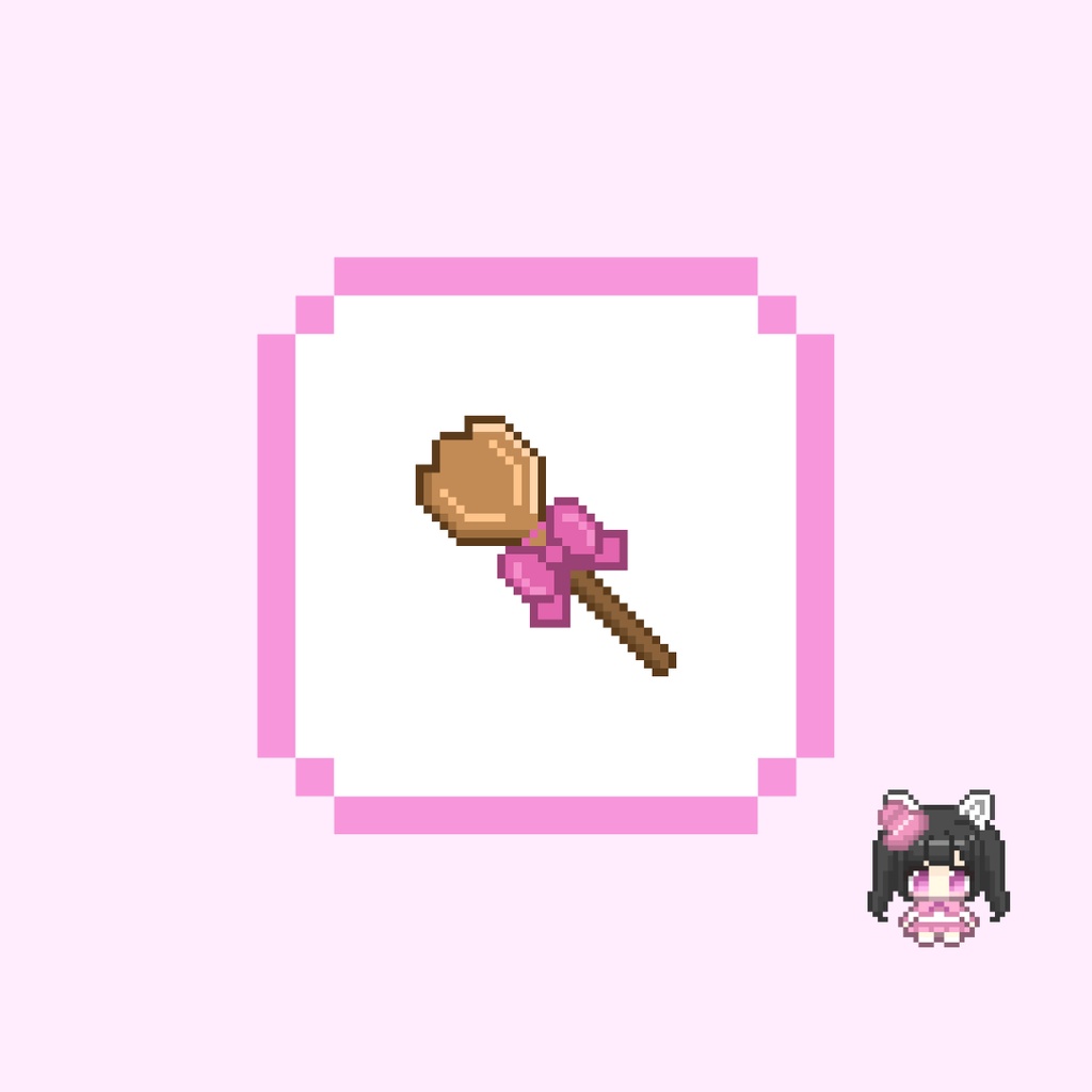 Twitch・YouTube対応 かわいいほうきのドット絵サブスクバッジ メンバーシップバッジ