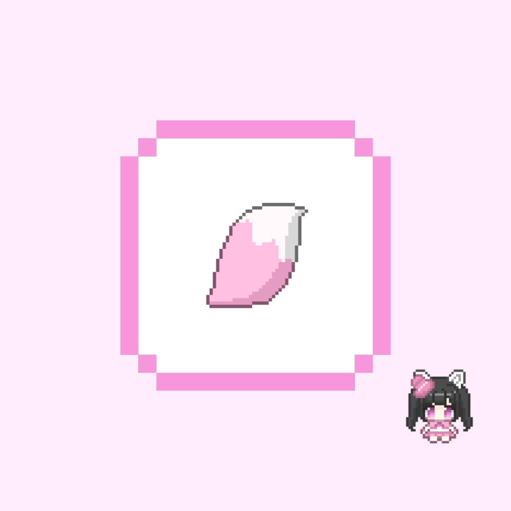 Twitch・YouTube対応 きつねのしっぽのドット絵サブスクバッジ メンバーシップバッジ