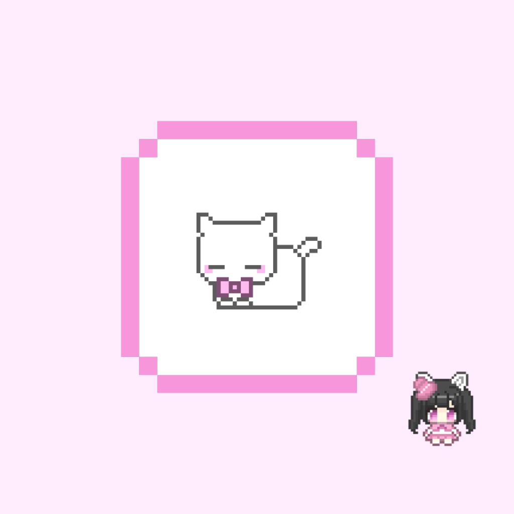 Twitch・YouTube対応 まるまるねこのドット絵サブスクバッジ メンバーシップバッジ