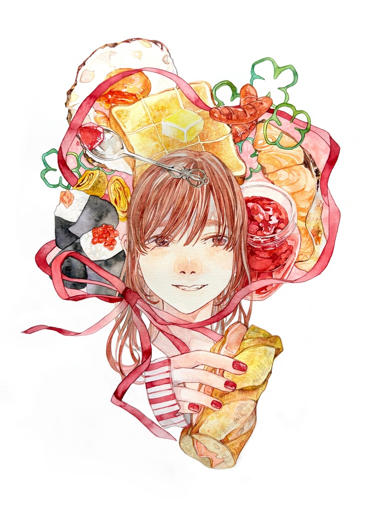 ひねもす収録作品 原画 約B5サイズ