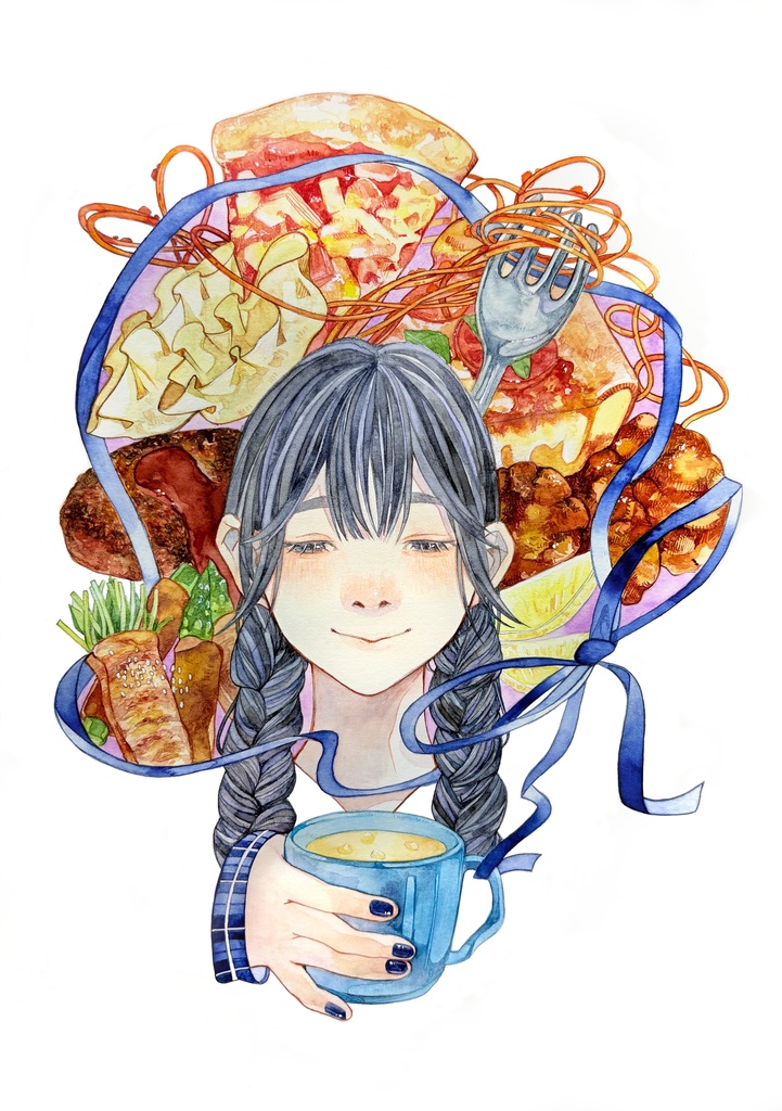 ひねもす収録作品 原画 約B5サイズ