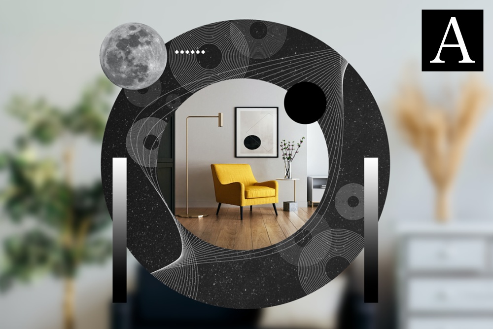 【無料あり】月で丸いフレーム素材