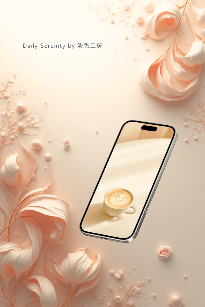 【無料サンプル:1月末まで】淡色スマホ壁紙 - 温もりあるカフェの時間 | FREE Wallpaper