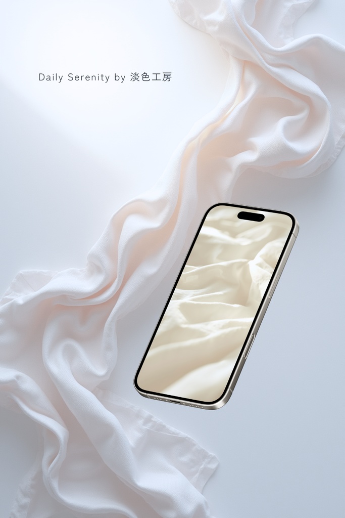【無料サンプル:2/15まで】淡色スマホ壁紙 - 柔らかな光とリネンの質感 | FREE Wallpaper