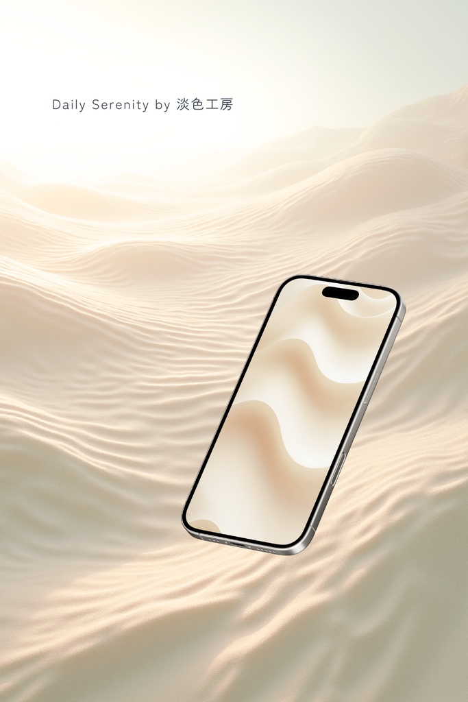 【無料サンプル:2/15まで】淡色スマホ壁紙 - 砂紋が描く自然の曲線 | FREE Wallpaper