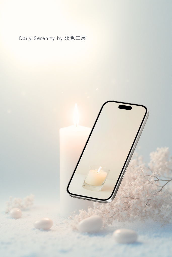 【無料サンプル:2/15まで】淡色スマホ壁紙 - リラックスタイムの灯火 | FREE Wallpaper