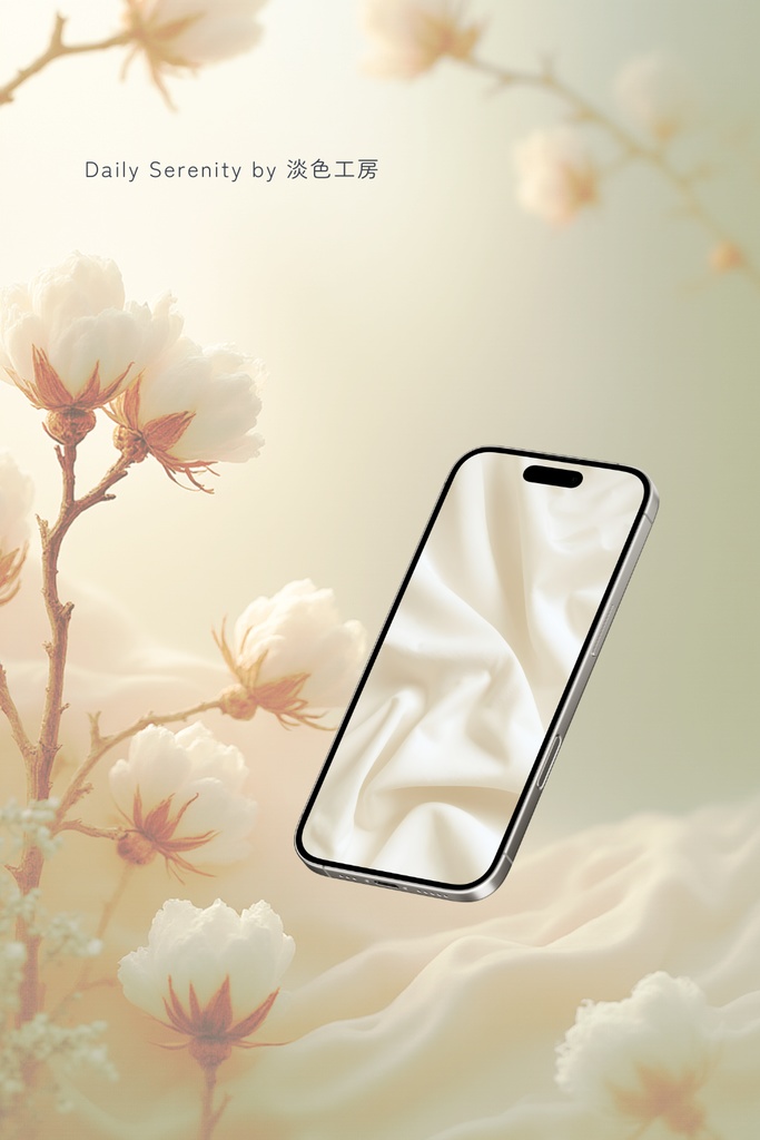 【スマホ壁紙】清潔感あるコットンの風合い 5枚セット | Cotton Texture Collection