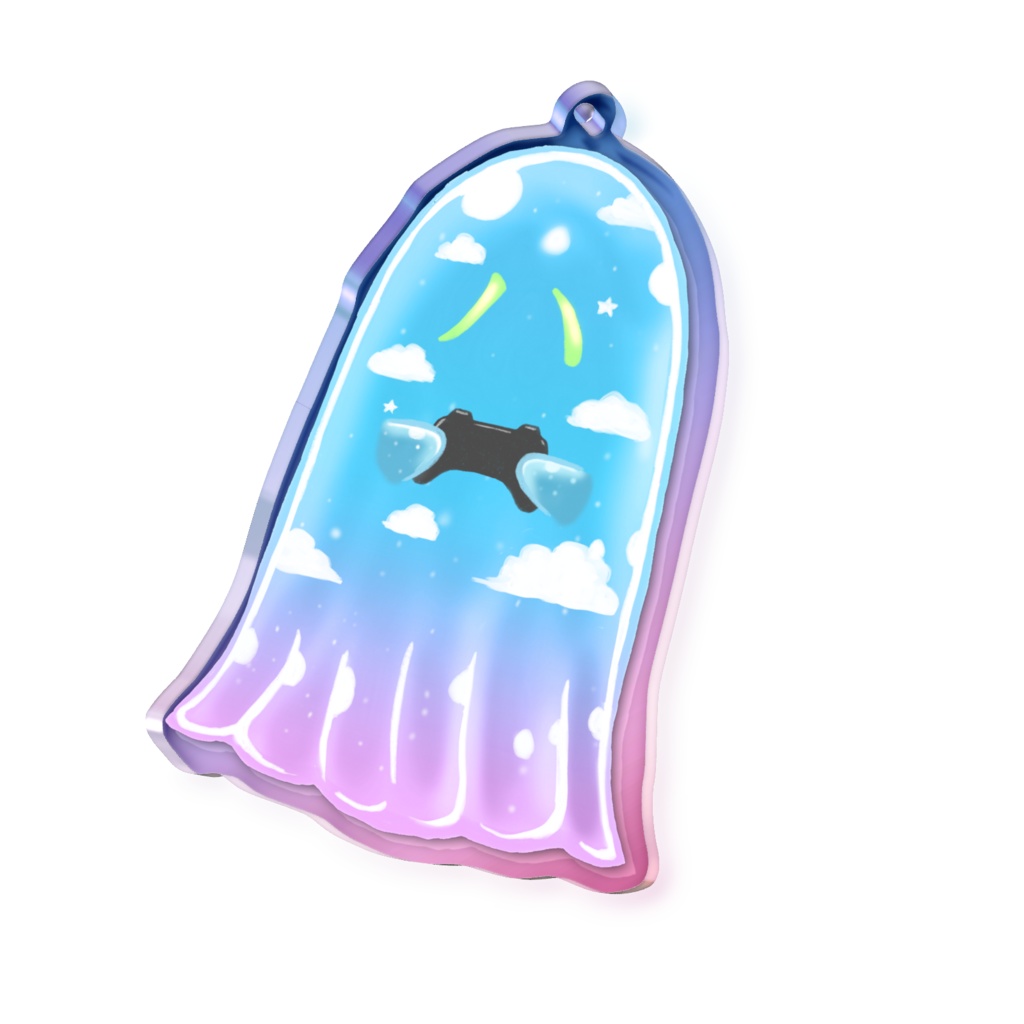 夏のよそ行き布オーロラアクリルキーホルダー