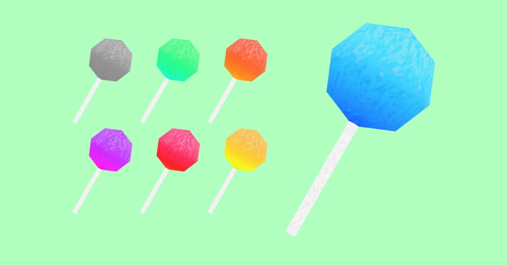 【3Dモデル】レトロスタイルなアイスキャンディ