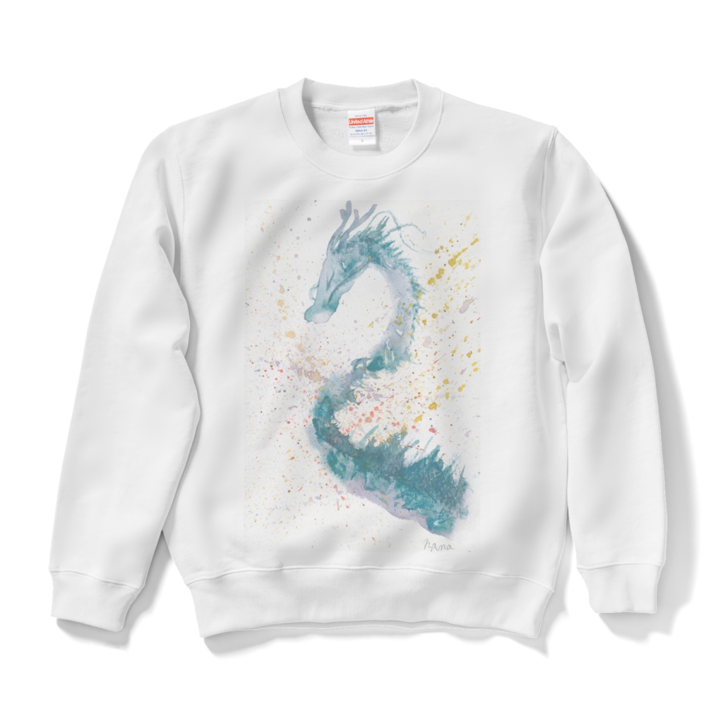 青龍（緑龍）スウェット　ホワイト　S/M/L/XL