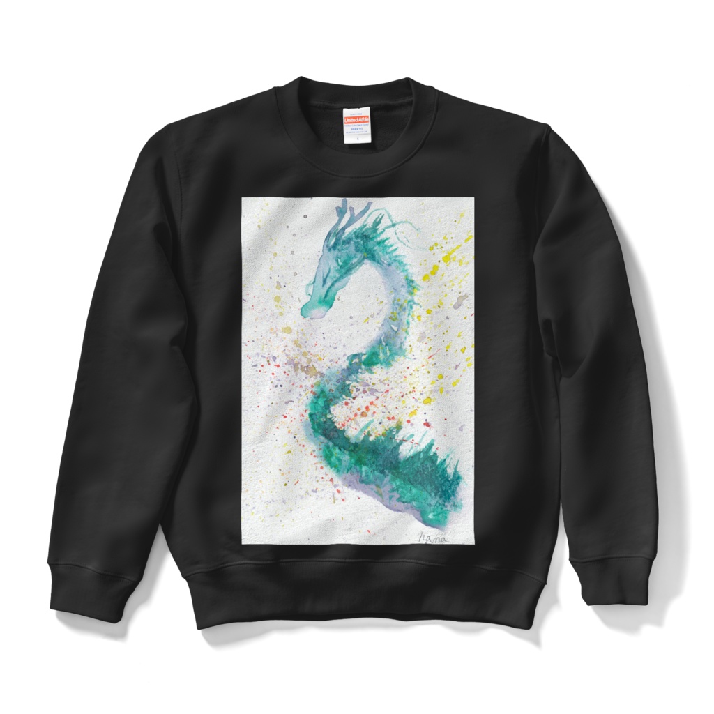 青龍（緑龍）スウェット ブラック　S/M/L/XL