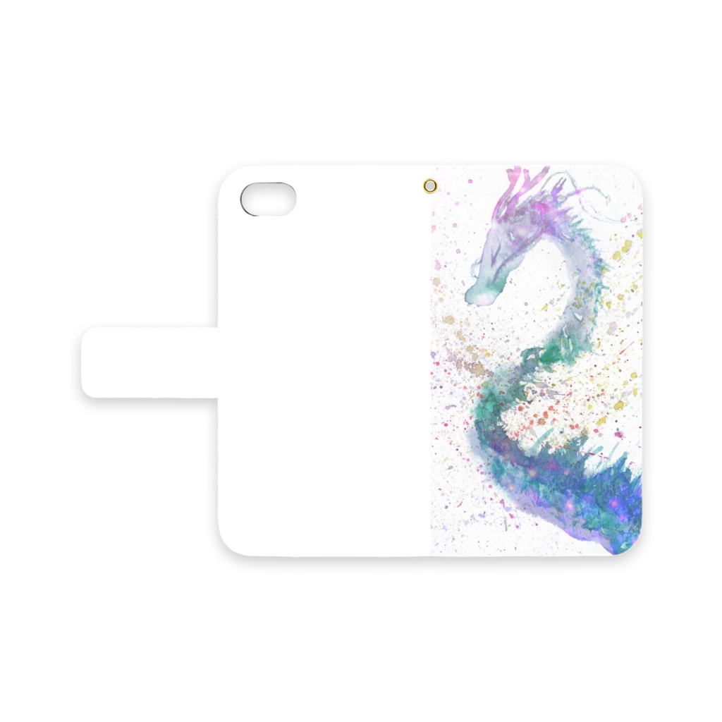 青龍iPhoneケース-デジタル加工-レインボー-iPhone 8 / 7 / SE2 - ストラップ穴 あり