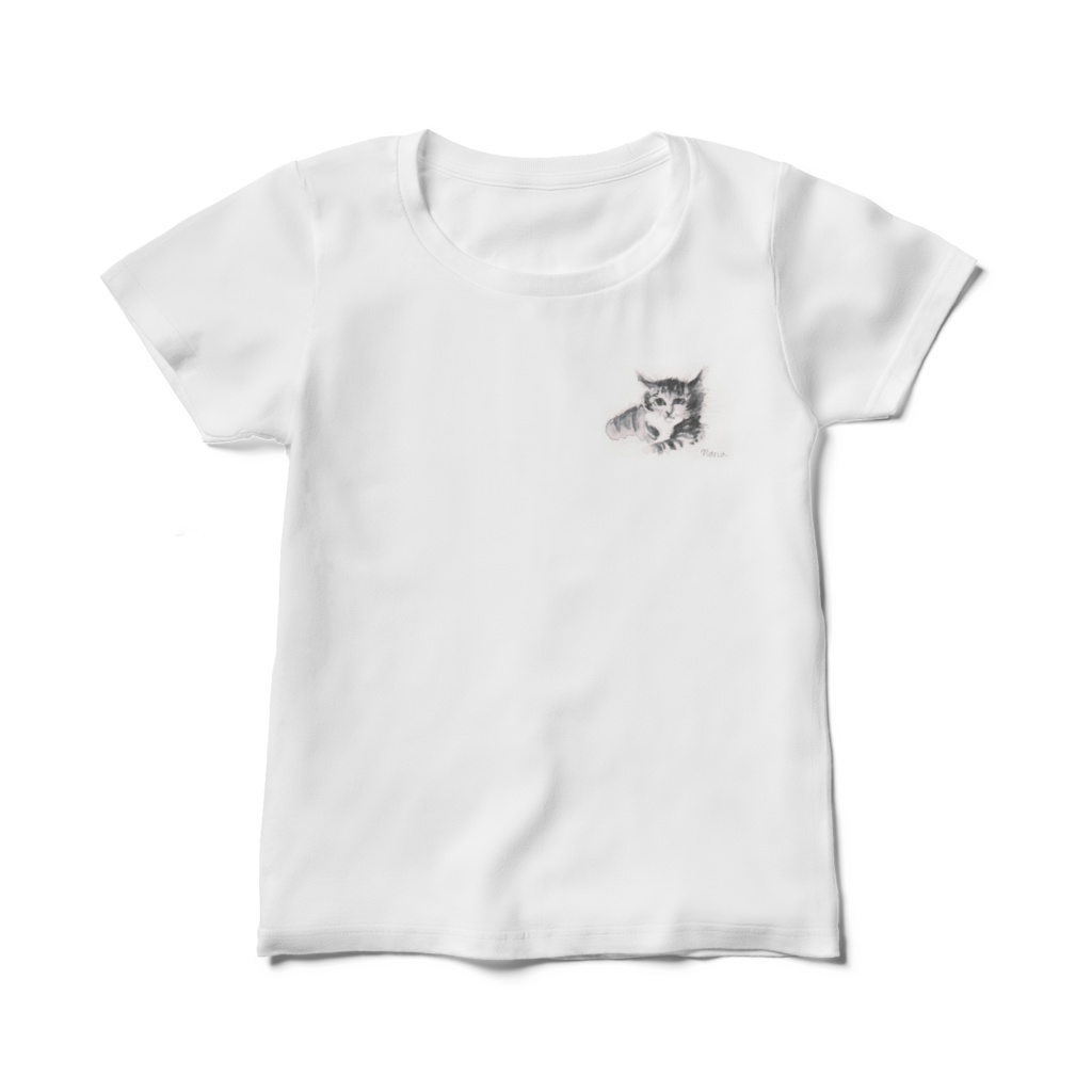 幸せになった保護猫トラちゃんTシャツ-レディース