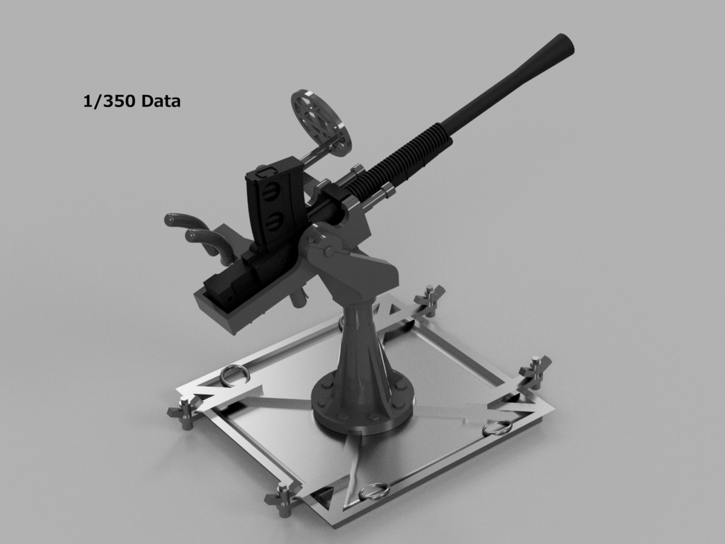 【25年11月更新】【STLデータ】1/72&1/350 日本海軍九六式25mm単装機銃 IJN Type96 25mm Single AA gun