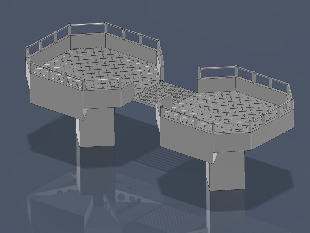 【STLデータ】1/350 戦艦大和　艦尾機銃座　Battleship Yamato Stern AA gun base