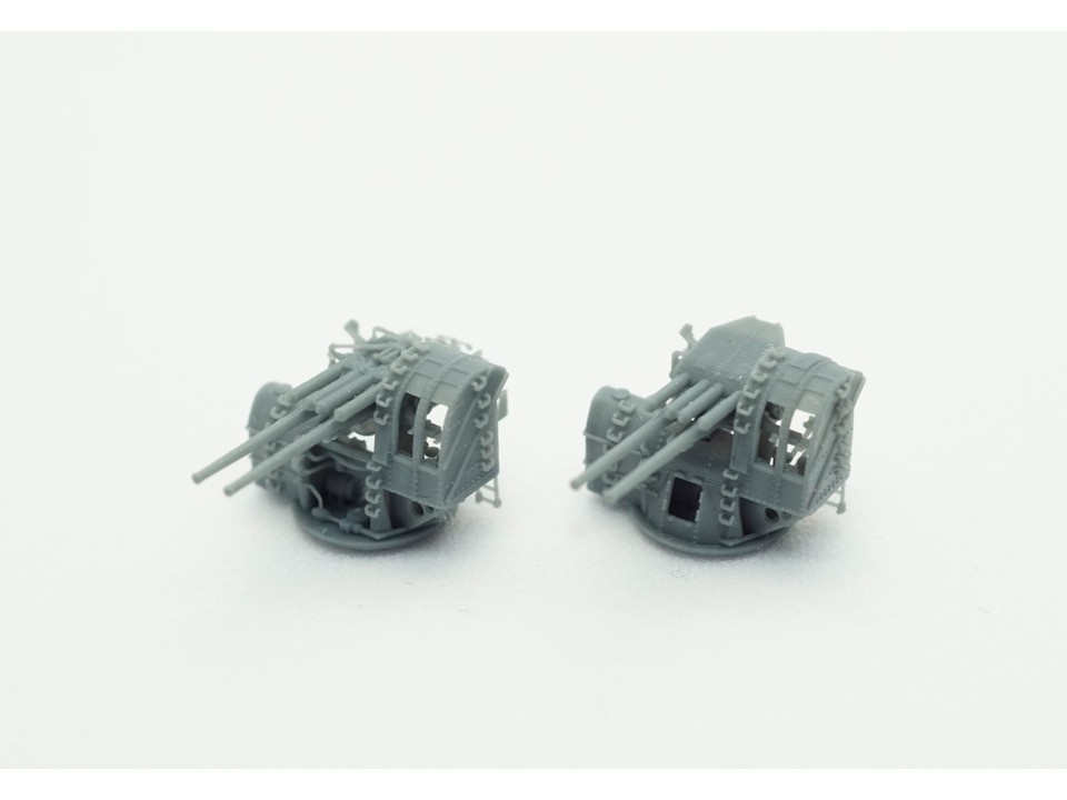 【STLデータ】1/350 日本海軍八九式12.7cm連装高角砲 IJN Type89 12.7cm AA gun