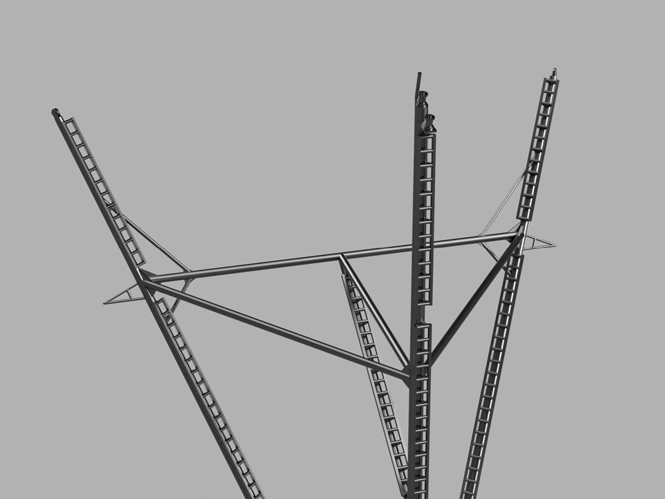 【STLデータ】1/350 戦艦大和 マスト1945年 Battleship Yamato Main Mast 1945